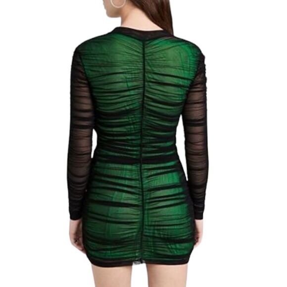 Alexander Wang Double Layer Stretch Mesh Mini Dress Women’s Size Large - Picture 5 of 13